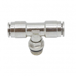 Тройник цанговый T-образный с резьбой PRBTO-1/4-10 Pemaks