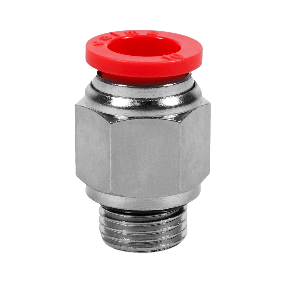 QP-AD-08-G12 Фитинг прямой, 8мм x G 1/2 (наруж.резьба)