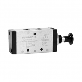 MBV-S-AF-14 Ручной пневмораспределитель (кнопка), 5/2, G1/4", с фиксацией